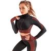 Veriliss Women's 3pcs Seamless Workout Outfit Sets, Gym Running Clothes Yoga Sportswear (BlackRed, S) view 3