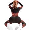 Veriliss Women's 3pcs Seamless Workout Outfit Sets, Gym Running Clothes Yoga Sportswear (BlackRed, S) view 4