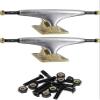 Tensor Trucks Alloy Polished / Gold Skateboard Trucks - 5.0" Hanger 7.75" Axle with 1" Raven Black Hardware - Bundle of 2 items view 1