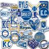 25 PCS American Baseball Stickers for Water Bottle, Laptop, Bicycle, Computer, Motorcycle, Travel Case, Car Decal Decoration Sticker 2-2.5 inches