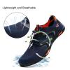 YALOX Water Shoes Men's Women's Swim Shoes Outdoor Beach Barefoot Quick-Dry Aqua Pool Socks Swimming Yoga Surfing Exercise(V021-Dark Blue/Orange,38EU) view 2