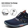 YALOX Water Shoes Men's Women's Swim Shoes Outdoor Beach Barefoot Quick-Dry Aqua Pool Socks Swimming Yoga Surfing Exercise(V021-Dark Blue/Orange,38EU) view 3