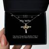 Funny Wife, The Only Thing More Badass Than a Mail Carrier is a Mail Carrier's Wife, Christmas Cross Dancing Necklace for Wife view 1