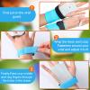 2 Gymnastics Grips Wristbands Sets for Kids Youth, Palm Protection and Wrist Support Sports Accessories for Workout Exercise (Orange, Blue) view 4