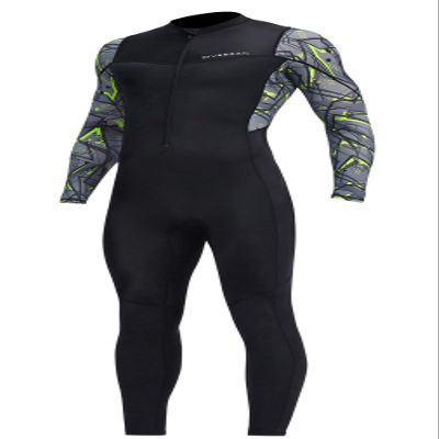 Men's Quick Dry Full Body Rash Guard Sun Protection Long Sleeve Dive Skins Zip Surfing Diving Snorkeling Swimsuit One Piece UPF 50+ Sunsuit Thin Bodysuit Wetsuit Patchwork Print Rashguard