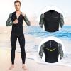 Men's Quick Dry Full Body Rash Guard Sun Protection Long Sleeve Dive Skins Zip Surfing Diving Snorkeling Swimsuit One Piece UPF 50+ Sunsuit Thin Bodysuit Wetsuit Patchwork Print Rashguard view 2