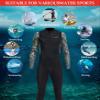 Men's Quick Dry Full Body Rash Guard Sun Protection Long Sleeve Dive Skins Zip Surfing Diving Snorkeling Swimsuit One Piece UPF 50+ Sunsuit Thin Bodysuit Wetsuit Patchwork Print Rashguard view 3