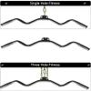 MNNM Press Down Bar, LAT Pull Down Bar, Home Gym Cable Machine Attachment, V-Shaped Bar, Multi-Grip Resistance Bar, Black, 100cm/39 Inch view 2