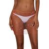 AIBEARTY Women's Sexy Glitter Rhinestone Mesh See Through Mini Skirt Hollow Out Bikini Cover Up Club Festival Rave Outfit Orange view 1
