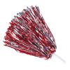 baotongle 12 PCS Cheerleading Squad Spirited Fun Poms Pompoms Cheer Costume Accessory for Party Dance Sports (Red Slivery) view 1