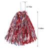 baotongle 12 PCS Cheerleading Squad Spirited Fun Poms Pompoms Cheer Costume Accessory for Party Dance Sports (Red Slivery) view 2
