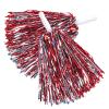 baotongle 12 PCS Cheerleading Squad Spirited Fun Poms Pompoms Cheer Costume Accessory for Party Dance Sports (Red Slivery) view 3