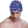 Dallonan Swimming Cap Patriotic American Flag Blue Unisex Adult Swim Cap Polyester view 2