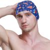 Dallonan Swimming Cap Patriotic American Flag Blue Unisex Adult Swim Cap Polyester view 3