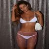 AIBEARTY Women's Sexy Glitter Rhinestone Mesh See Through Mini Skirt Hollow Out Bikini Cover Up Club Festival Rave Outfit Pink view 3