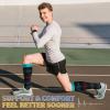 Sooverki Compression Socks for Women 8 Pairs 15-20mmHg Best for Flying Travel Fun Cute White Black Knee High Stockings Wide Calf Nurse Gifts Essentials Pregnancy Support Running Athletic view 2