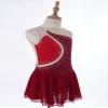 Loloda Kids Girls Sparkly Rhinestones Figure Ice Skating Tutu Dress Ballet Gymnastic Leotard Dancewear Costume Red 12 Years view 3