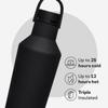 Corkcicle Sport Canteen - Keeps Drinks Cold 25 Hours - Stainless Steel Water Bottle - Triple-Insulated - Spill-Proof - Summer Drinkware Gift - Keeps Drinks Ice Cold - 20 oz - Black view 3