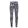 Sxiwei Kids Girls Athletic Leggings Love Dance Print Sportswear Workout Bottoms Running Jogger Pants Black&White 5 Years view 1