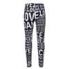 Sxiwei Kids Girls Athletic Leggings Love Dance Print Sportswear Workout Bottoms Running Jogger Pants Black&White 5 Years view 2