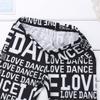 Sxiwei Kids Girls Athletic Leggings Love Dance Print Sportswear Workout Bottoms Running Jogger Pants Black&White 5 Years view 4