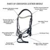 Wonder Care Top Grain Cowhide Leather English Bridle Snaffle Horse Bridle Noseband with Browband Horse Bit Bridle with Reins Bridles for Horses view 3