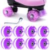 Tanzfrosch 8 Pack Roller Skate Wheels with Bearings Installed Quad Light Up Wheels for Double Row Skating and Skateboard 82A 32mm x 58mm view 1