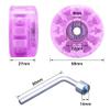 Tanzfrosch 8 Pack Roller Skate Wheels with Bearings Installed Quad Light Up Wheels for Double Row Skating and Skateboard 82A 32mm x 58mm view 4