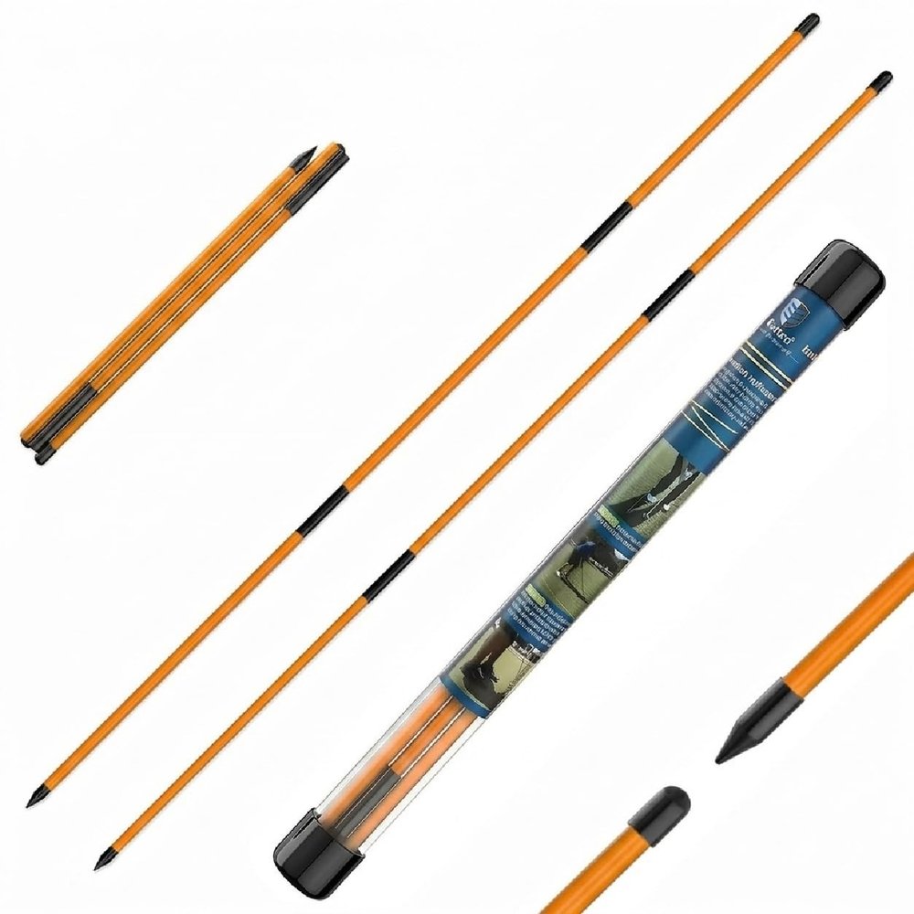 CAITON Golf Alignment Sticks 2 Pack, 48 Inch Collapsible Alignment Rods with Clear Storage Tube, Swing Training Aid for Aiming, Putting, Swing Path & Posture Correction