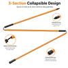 CAITON Golf Alignment Sticks 2 Pack, 48 Inch Collapsible Alignment Rods with Clear Storage Tube, Swing Training Aid for Aiming, Putting, Swing Path & Posture Correction view 2