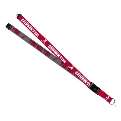 Rico Industries NCAA Alabama Crimson Tide Crimson and Grey 18" x 1" Premium Unisex-Adult Safety Breakaway Lanyard