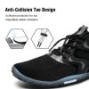 YALOX Water Shoes Men's Women's Swim Shoes Outdoor Beach Barefoot Quick-Dry Aqua Pool Socks Swimming Yoga Surfing Exercise(V021-Black/white,36EU) view 3