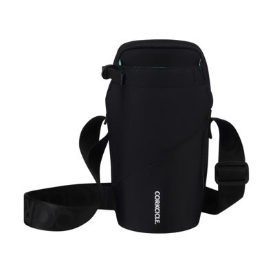 Corkcicle Crossbody Water Bottle Sling Bag - Adjustable Strap - Padded Interior Pocket - Fits 16 oz to 40 oz Tumblers - Summer Drinkware Gift - Black