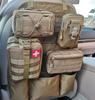 Vviitop Molle Seat Back Organizer, Tactical Car Seat Cover Organizer Panel with Pouches, Molle Universal Vehicle Panel (TAN) view 3