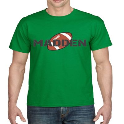 ALLNTRENDS Madden Football Shirt Sport Graphic Men's T-Shirt (XL, Irish Green)