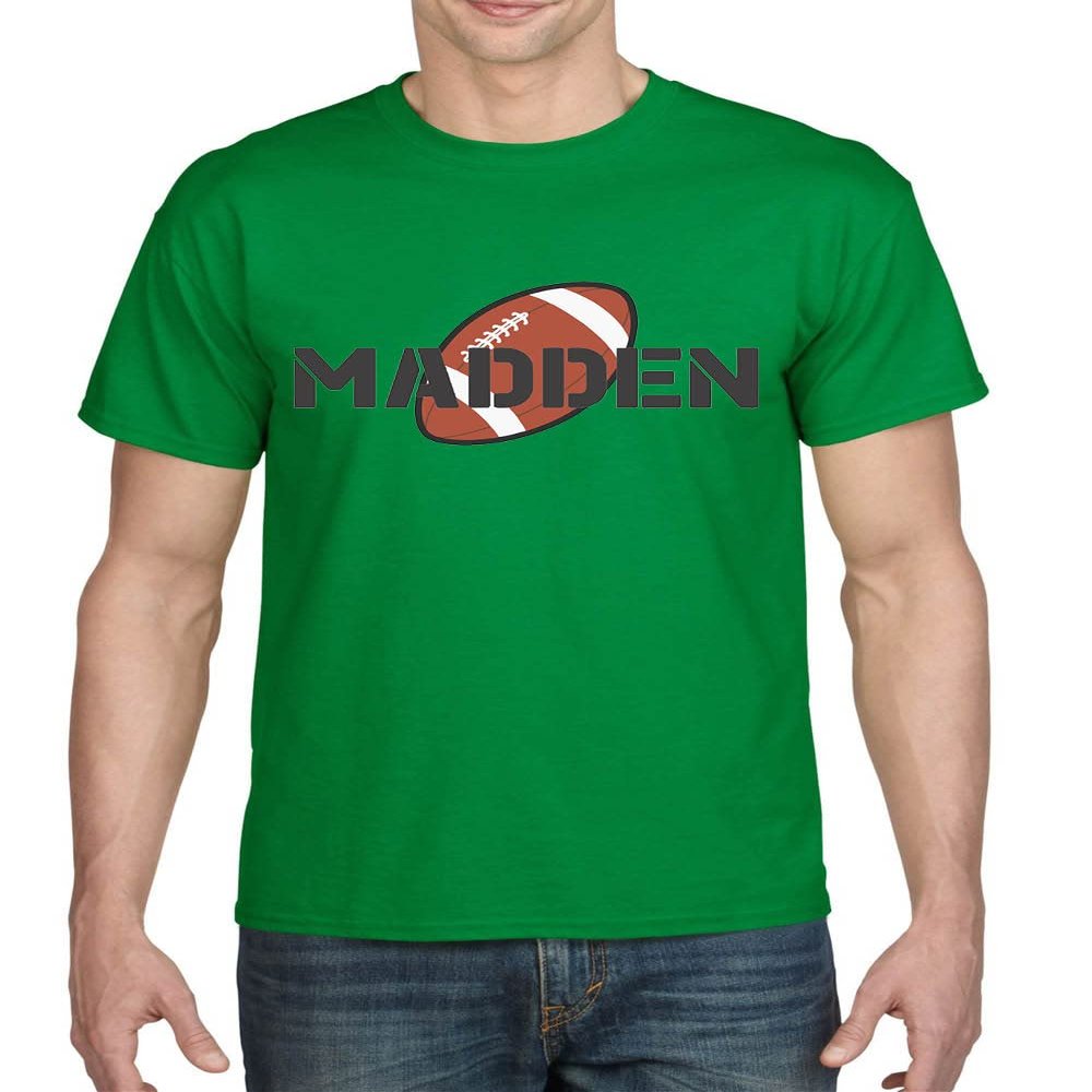 ALLNTRENDS Madden Football Shirt Sport Graphic Men's T-Shirt (XL, Irish Green)