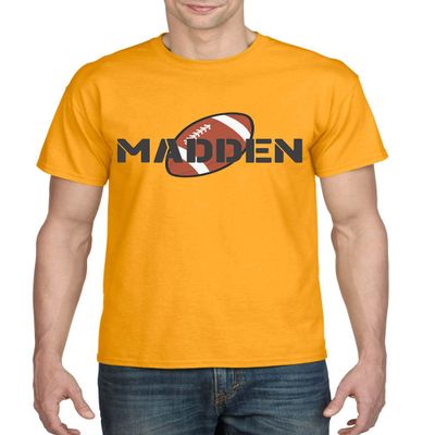 ALLNTRENDS Madden Football Shirt Sport Graphic Men's T-Shirt (2XL, Gold)
