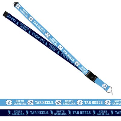 Rico Industries NCAA North Carolina Tar Heels Blue and Grey 18" x 1" Premium Unisex-Adult Safety Breakaway Lanyard