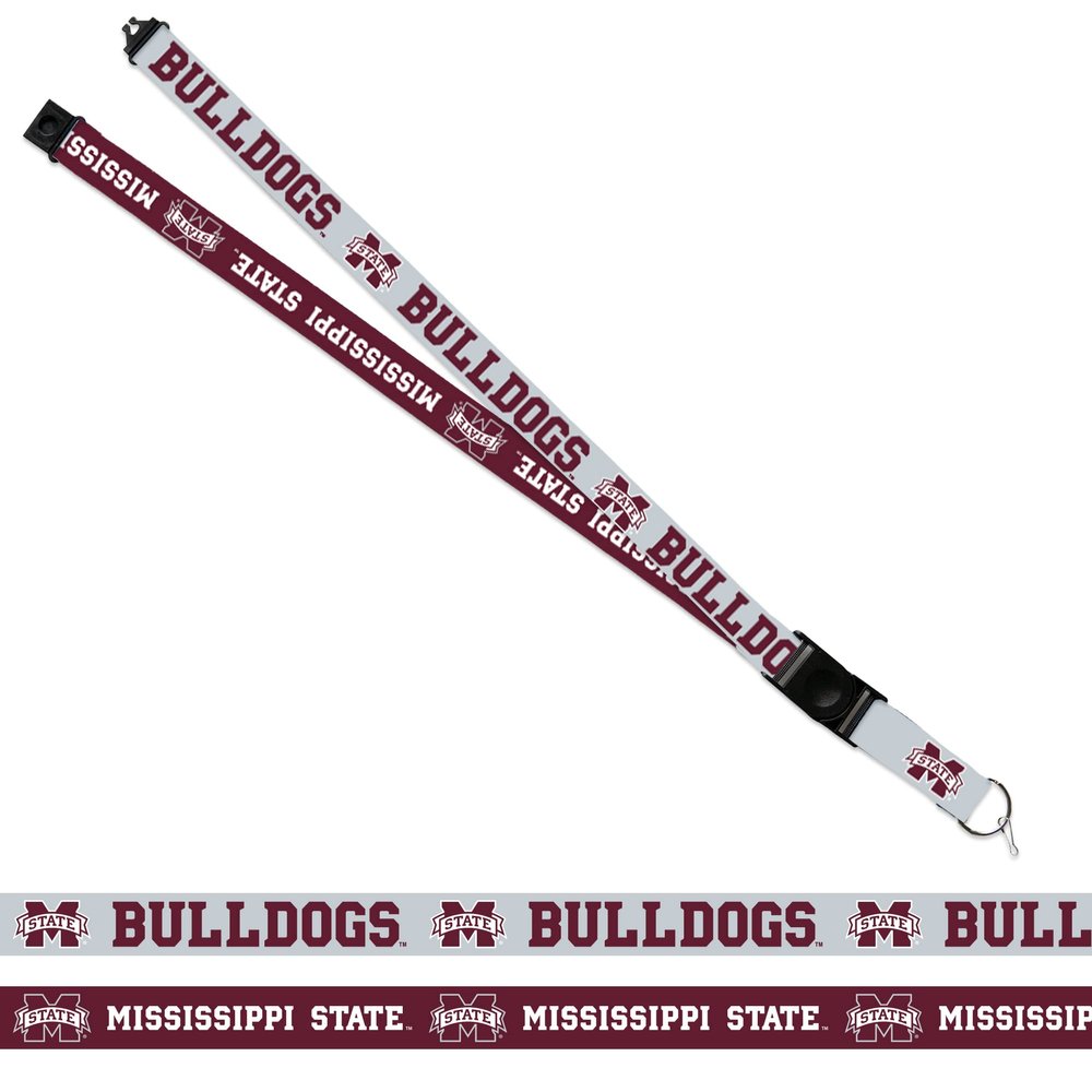 Rico Industries NCAA Mississippi State Bulldogs Alternate 18" x 1" Premium Unisex-Adult Safety Breakaway Lanyard