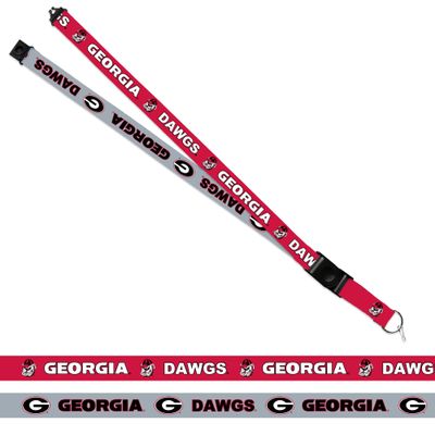 Rico Industries NCAA Georgia Bulldogs Red and Greay 18" x 1" Premium Unisex-Adult Safety Breakaway Lanyard
