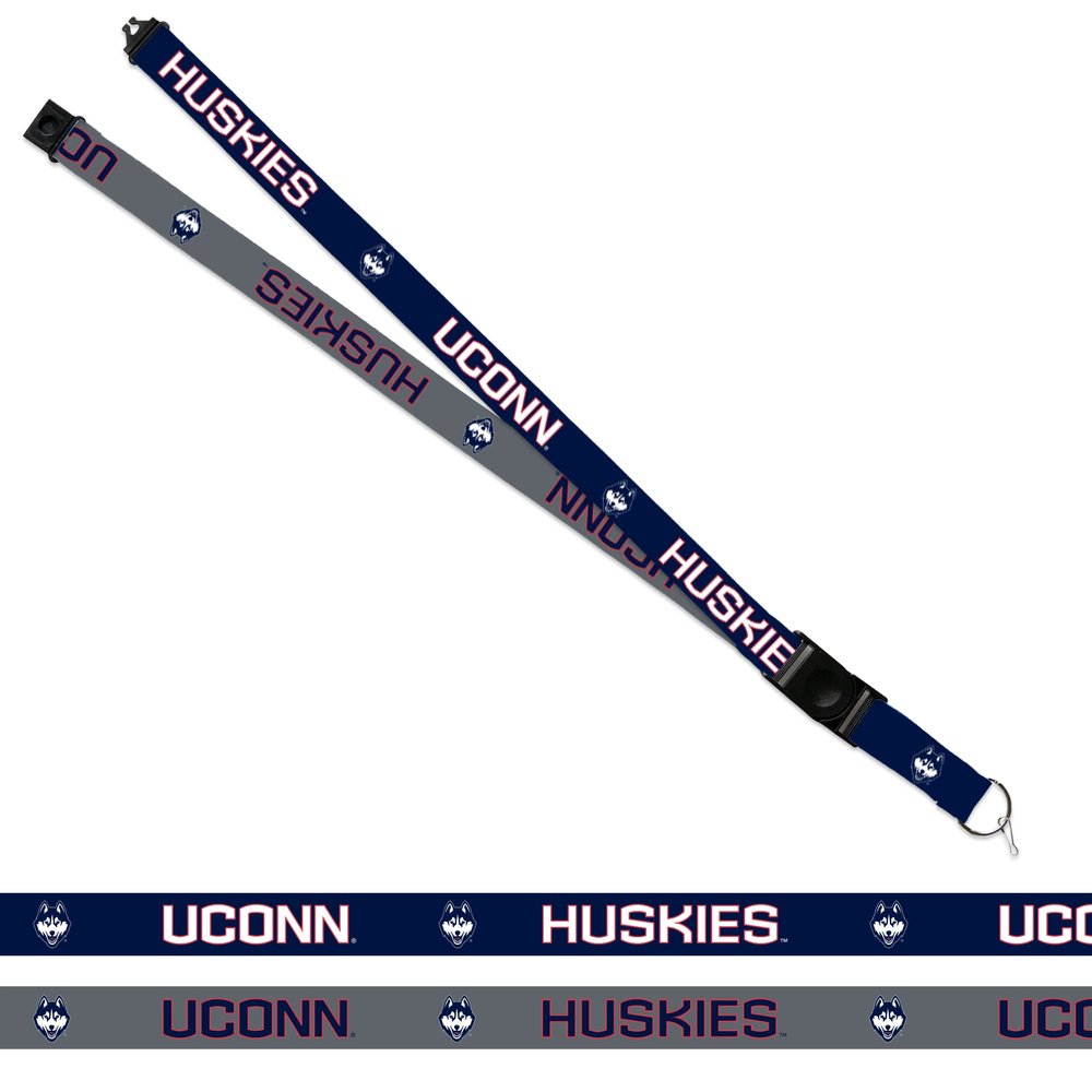 Rico Industries NCAA Connecticut Huskies - UCONN Alternate 18" x 1" Premium Unisex-Adult Safety Breakaway Lanyard