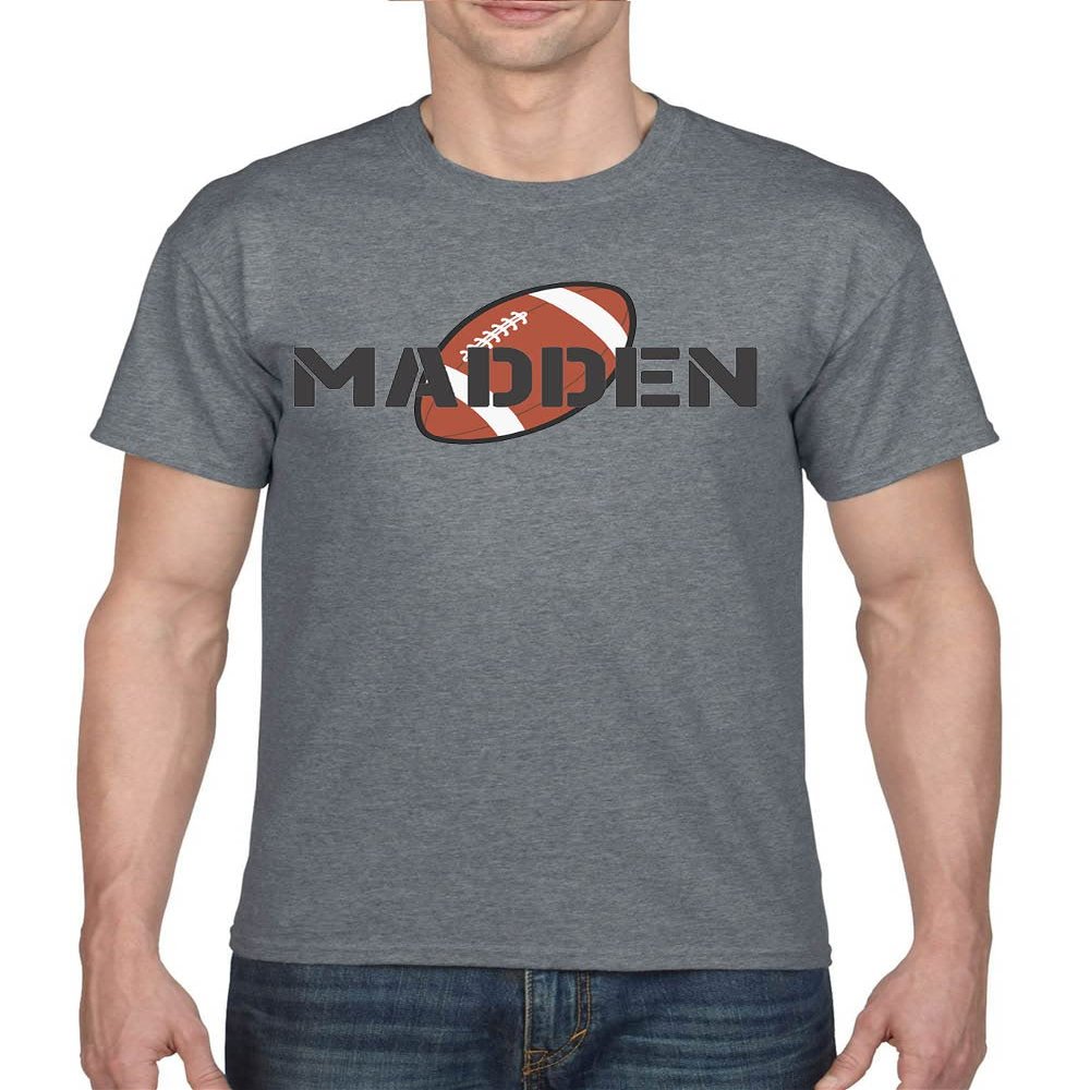 ALLNTRENDS Madden Football Shirt Sport Graphic Men's T-Shirt (M, Sporty Grey)