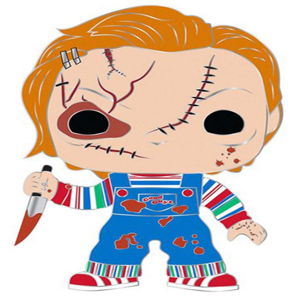 Funko Pop Sized Enamel Pins: Chucky - Chucky - Cute Collectable Novelty Brooch - for Backpacks & Bags - Gift Idea - Official Merchandise - Horror Fans
