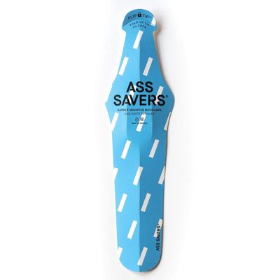 Ass Savers Regular Saddle Mudguard, 23-35 mm Tires, Generation 4, Maximum Protection, Rainy Rides, No Tools Mount, Patented Flip Tip, Lightweight, Stable, Self Centering, Commuter, Road, Rain Blue