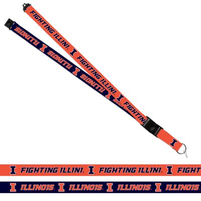 Rico Industries NCAA Illinois Fighting Illini Alternate 18" x 1" Premium Unisex-Adult Safety Breakaway Lanyard