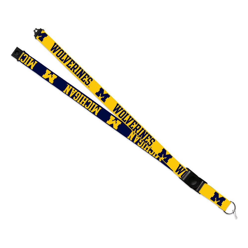 Rico Industries NCAA Michigan Wolverines Alternate 18" x 1" Premium Unisex-Adult Safety Breakaway Lanyard