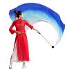Aumulen Women 2 Pcs Hand Made Belly Dance Silk Poi Veil Streamer Throw Ball (Blue turquoise white) view 2