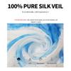Aumulen Women 2 Pcs Hand Made Belly Dance Silk Poi Veil Streamer Throw Ball (Blue turquoise white) view 4