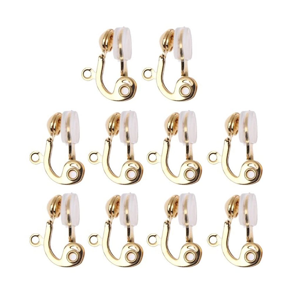SASHUN OP 10Pc Clip-on Earring Converter Non-Pierced Ear Hoop with Comfort Earring Cushion T211