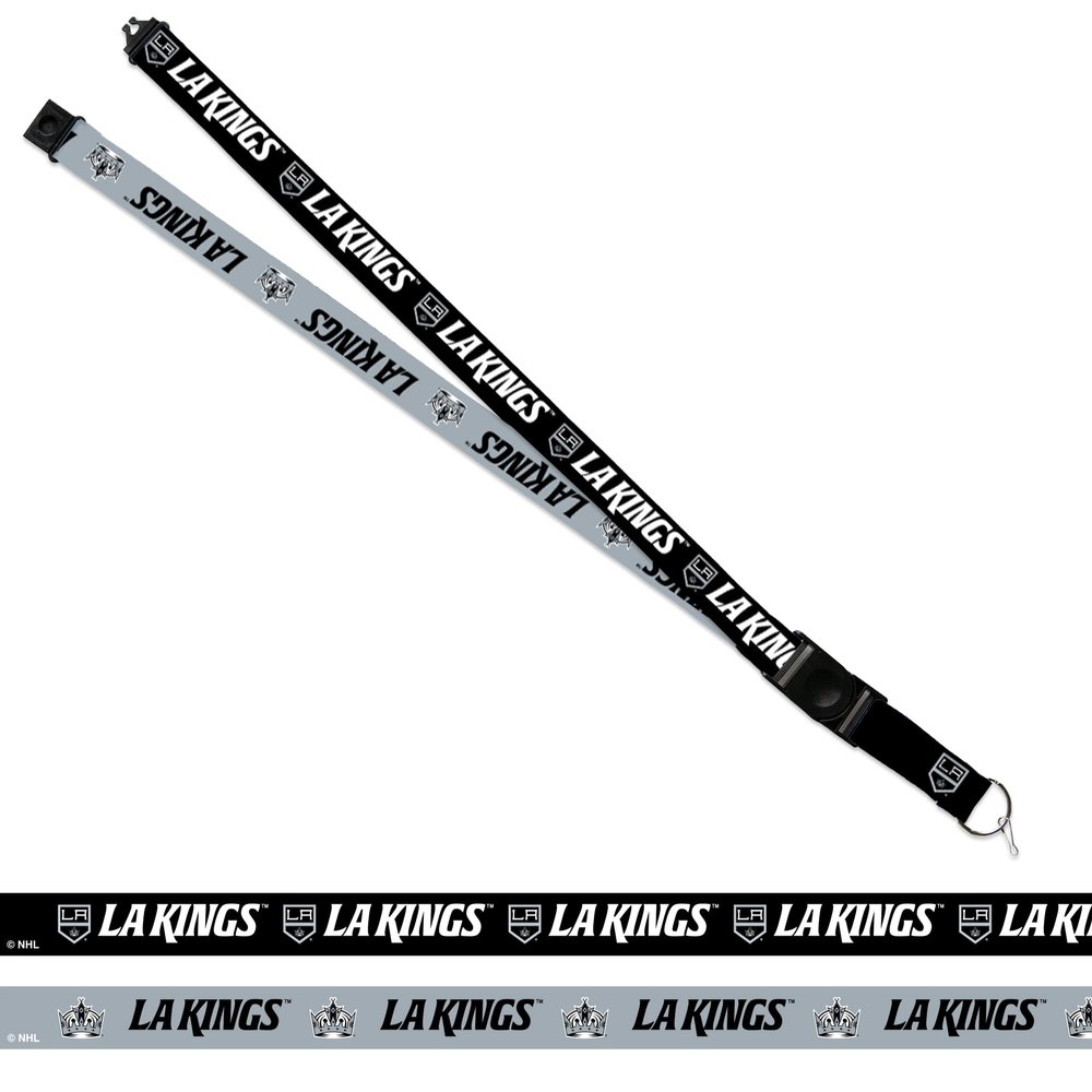 Rico Industries NHL Hockey Los Angeles Kings Team Colors 18" x 1" Premium Unisex-Adult Safety Breakaway Lanyard